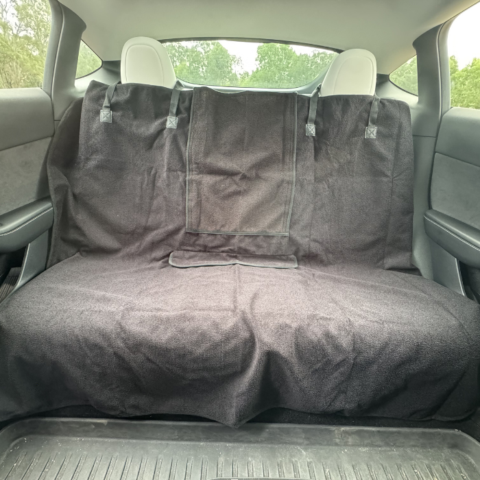 Black back seat hoodie V2 dog car seat cover