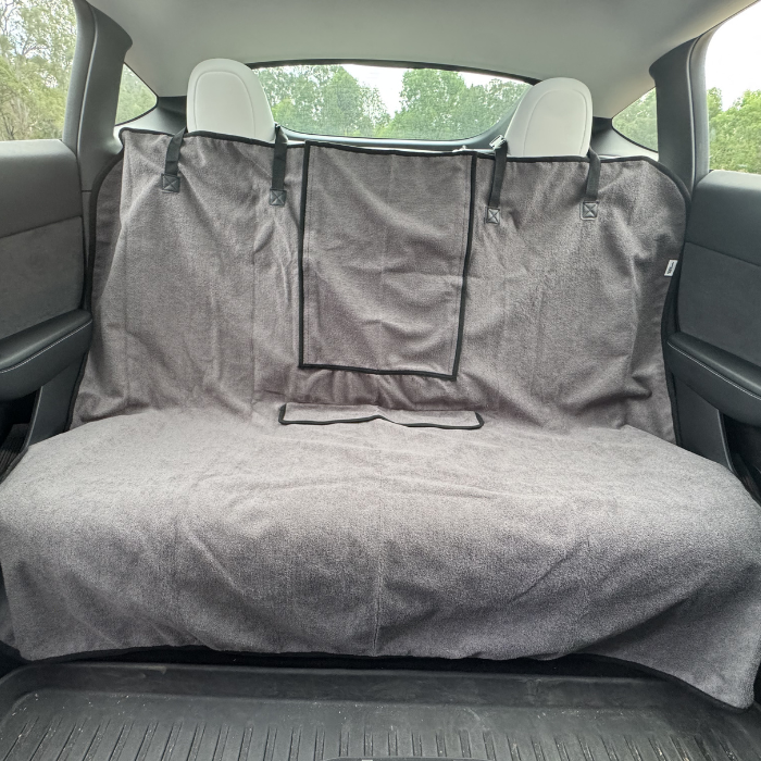 Grey back seat hoodie V2 with Velcro middle panel